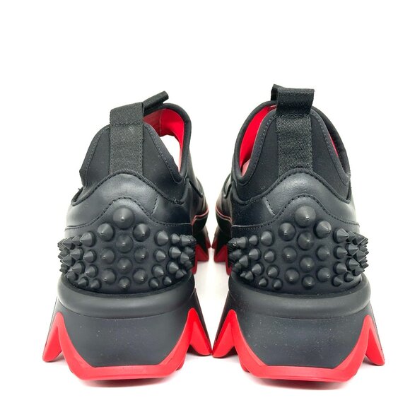 Christian Louboutin SHARKYLOUB SP Spikes Flat Leather Sneakers Shoes Mens main image 5